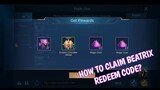 How to claim Beatrix Redeem code in Mobile legends | Free Magic Dust Beatrix Gift