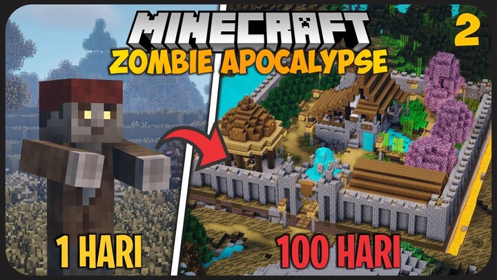 100 Hari di Minecraft Tapi Zombie Apocalypse ! - Tsunami Zombie Makin Brutal ! Part 2
