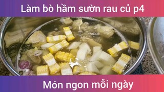 Làm bò sườn hầm rau củ p4