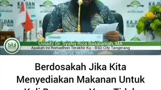 berdosakah jika kita menyediakan makanan untuk tukang bangunan di bulan ramadan siang