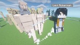 Levi vs 100 Titans Minecraft Attack on Titan Mod