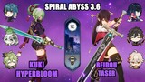 C0 Kuki Shinobu Hyperbloom and C6 Beidou Taser | Genshin Impact Abyss 3.6 - Floor 12 9 Stars