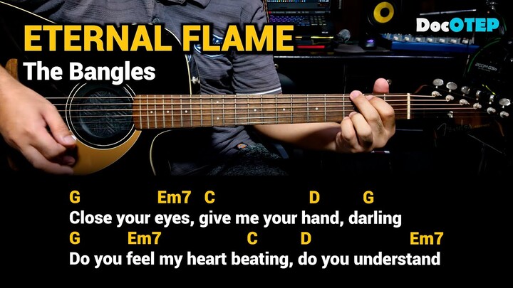 Eternal Flame - The Bangles (1989) Easy Guitar Chords Tutorial with Lyrics