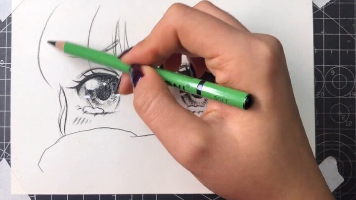 [กวดวิชาวาดมือ] กวดวิชาวาดตาอะนิเมะที่วาดด้วยมือความเร็วช้า