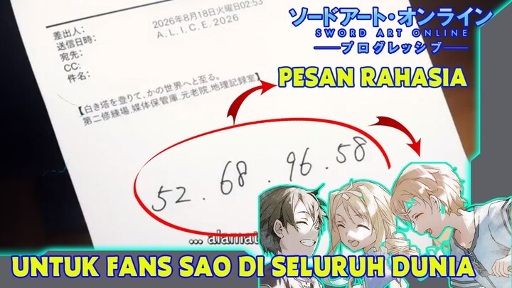 Secret Code (Pesan Rahasia) untuk Fans SAO Di Seluruh Dunia ...