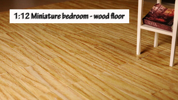 Miniature Bedroom EP06 Flooring Made Of Cardboard And Wood Veneer