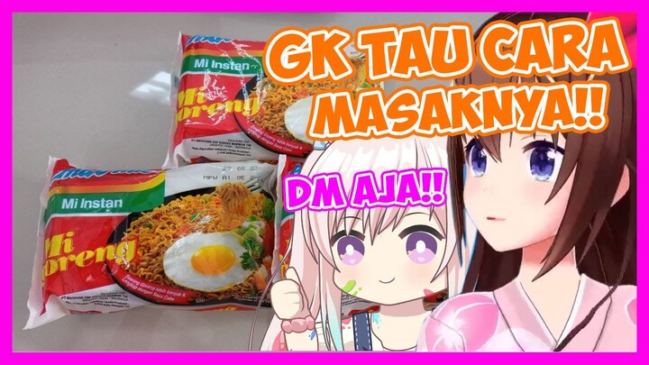 [ Hololive sub indo ] Sora yg bingung cara masak mie yg dikasih Iofi dari Indonesia!!