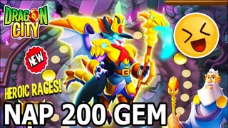 Dragon City - Nhịn Cơm Nạp 200 Gem Đua Rồng HIGH Crypt Keeper Dragon HEROIC - Top Game Android Ios