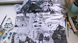 It took 22 days to draw the five lines of husband on the clothes [the completion of the five lines o