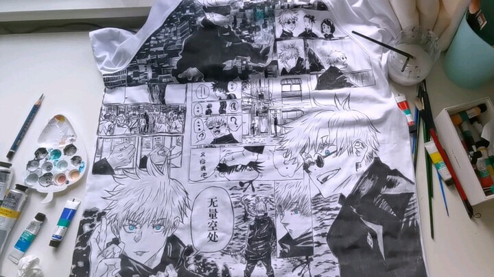 历时22天把五条老公画在衣服上     [五条快乐衫竣工留念]