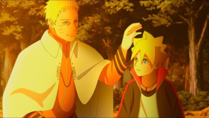 Naruto Tells Boruto That He will Protect him with his Life even if the Whole World Hates Him