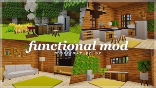 Best Functional mod for mcpe | craftable furniture & cottagecore aesthetic