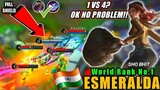 World Rank No.1 Esmeralda Gameplay | Mobile legends Bang Bang
