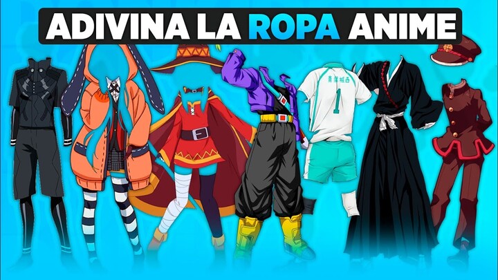 ADIVINA la ROPA ANIME 💙 ¿Cuánto sabes de anime? TEST anime | Prueba OTAKU | Anime QUIZ 💙