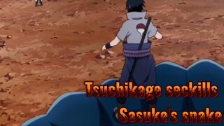 Tsuchikage seckills Sasuke's snake