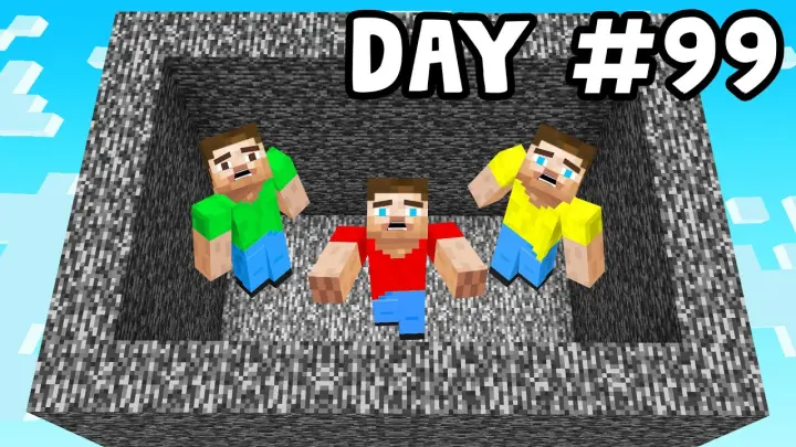 Surviving 100 DAYS Inside A BEDROCK CUBE! (Minecraft)
