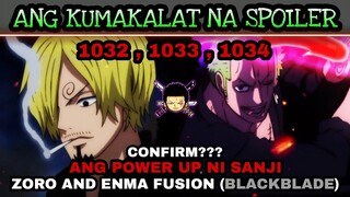 One piece 1032 ,1033 , 1034 spoiler | Zoro and Enma fusion(Blackblade) and Sanji Power up