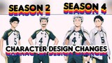 Haikyuu Character Designs Old vs. Season 4