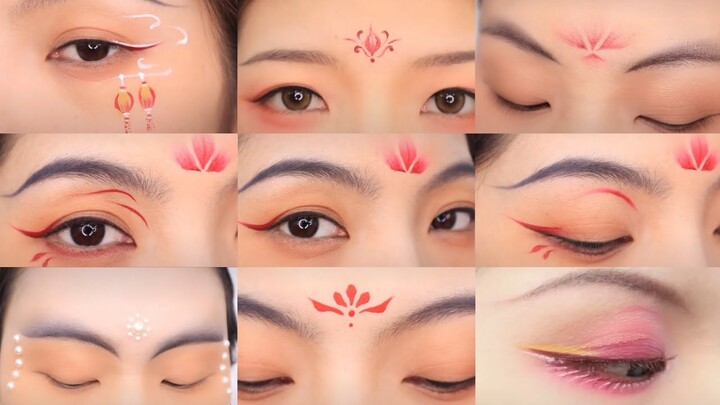 Trang điểm mắt, vẽ chu sa cổ trang Trung| Chinese ancient eyes makeup- Nhã Di Các.