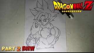 Drawing Goku || Part 2 BNW