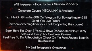 Will Freemen Course How To Fuck Women Properly download