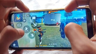 Realme narzo 20 pro free fire gameplay test 4 finger claw handcam m1887 onetap headshot 90HZ display