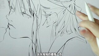 现在的笔刷都会自己画头发了？？？？