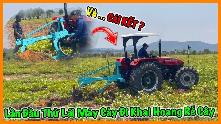 Quanglinhvlogs || Lần Đầu Thử Lái Máy Cày Đi Khai Hoang Đất Có Nhiều Rễ Cây Tại Quang Linh Farm