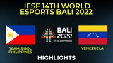 TEAM SIBOL DOTA 2 PHILIPPINES vs VENEZUELA - IESF 14th World Esports Championships Bali 2022