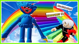 NAIK TANGGA PELANGI KE LANGIT HANYA BUAT CARI HUGY WOOGGY POPPY PLAYTIME RAKSASA!!! ROBLOX MIKOCIL