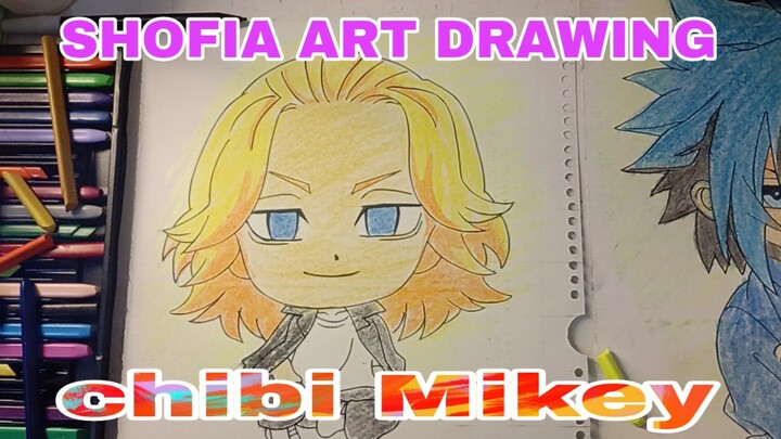 menggambar chibi Mikey Tokyo revengers