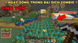 Mình Đã Thử Thách Sinh Tồn | Thế Giới Lucky Đại Dịch Zombie | TRONG MINECRAFT PE..!!