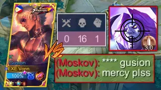 GUSION TARGET LOCK MOSKOV ONLY IN SOLO RANKED GAME!!