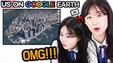 Visiting U.S  in GOOGLE EARTH /  Korean Teen Reaction