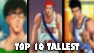 TOP 10 TALLEST SLAM DUNK CHARACTERS || ShadowLife