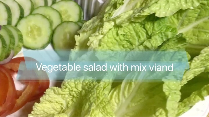Vegetable Salad in a dinner plate