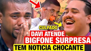 BBB 24 - AGORA: Davi ATENDE BIG FONE SURPRESA por causa de Bin e TEM NOTÍCIA CHOCANTE!