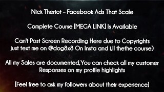 Nick Theriot course -Facebook Ads That Scale download