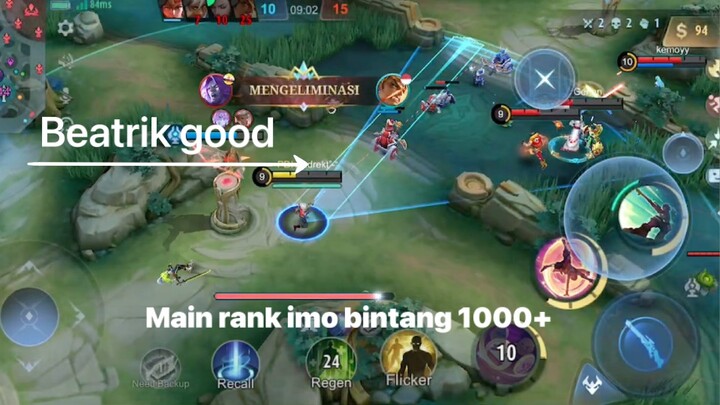 Gameplay beatrik mytic imortal bintang 1000+.