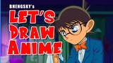 LET'S DRAW ANIME/how to draw DETECTIVE CONAN