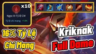 Top Kriknak | Kriknak Mùa 17 Hiệu Quả Với Lối Lên Đồ Full Dame Cùng Bảng Ngọc Chí Mạng | Liên Quân