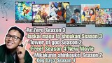 Bahas Re zero s3,maou shoukan s3,tower of god s2,free! s4/movie,mikakunin s2,dog days s4 ||Req subs