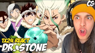 FINAL EMOCIONANTE! CAPSULA DO TEMPO DO BYAKUYA! - React Dr. Stone EP 24 (final)