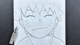 Easy anime drawing | how to draw kid naruto smiling step-by-step