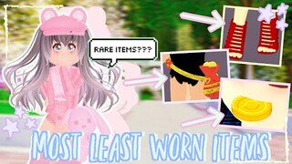 Most least worn items in Royale High | Top 15 items that was rarely worn!