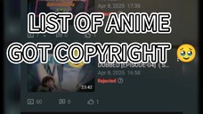 COPYRIGHT ANIME LIST [SUGGEST ME]