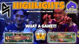 WHAT A GAME!!! 🤯😮😮 BLACKLIST VS. ECHO | MPL PH S13 WEEK 7 DAY 2