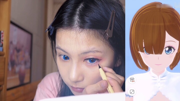 Rem cosplay | Click to check out Rem's wife! Cute girl's universal makeup tutorial