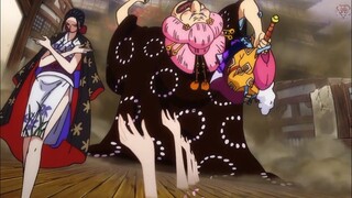 Jimbei và Robin song kiếm hợp bích lấy Bigmom làm bóng Bowling