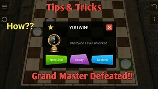 Checkers/Dama:How to defeat grand master level ? -Tips & Tricks